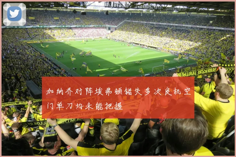 加纳乔对阵埃弗顿错失多次良机空门单刀均未能把握